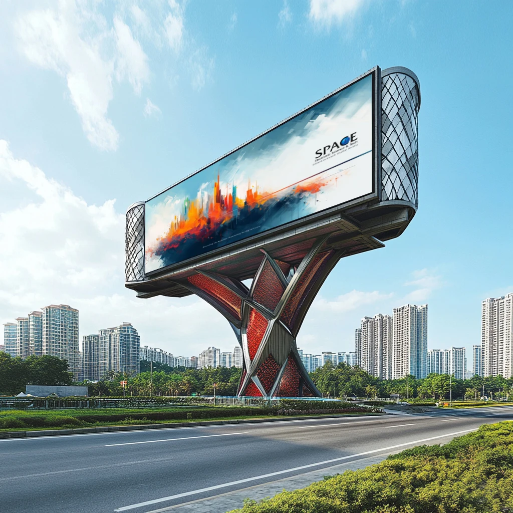 High Quality Outdoor Billboard with Lar Advertising Pillar Light Box Display