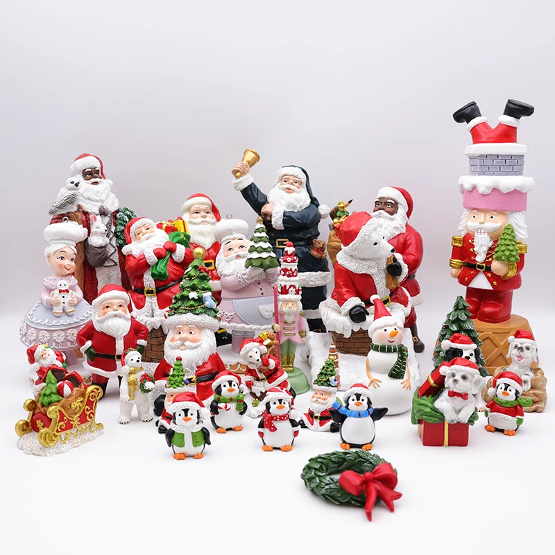 Christmas tree ball pendant decoration snow globe glass custom ceramic resin santa gingerbread figurine ornaments supplies