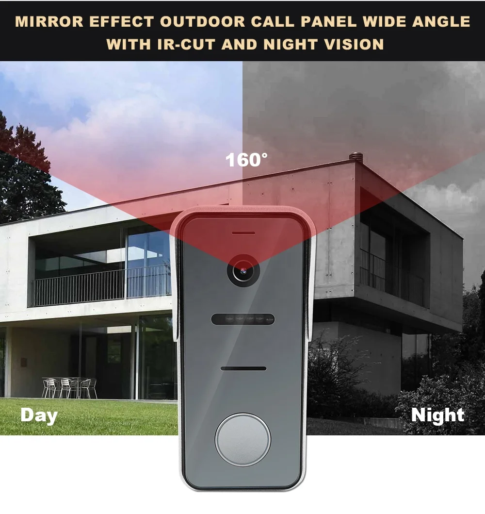 1080P Smart Video Doorbll Tuya WiFi 2 Wire Video Door Phone Dual-Way Door Intercom for Villa Home Security