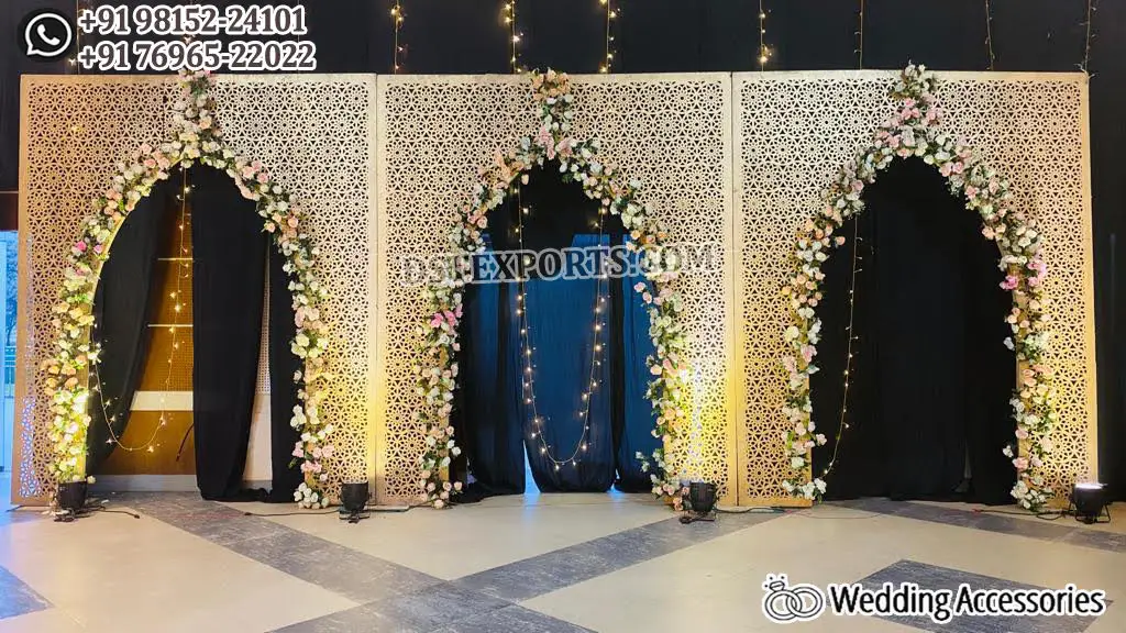 Muslim Wedding Decor Mehraab Backdrop Panels Pakistani Wedding Backdrop Panels Best Wedding Backdrop  Metal Arches Panels