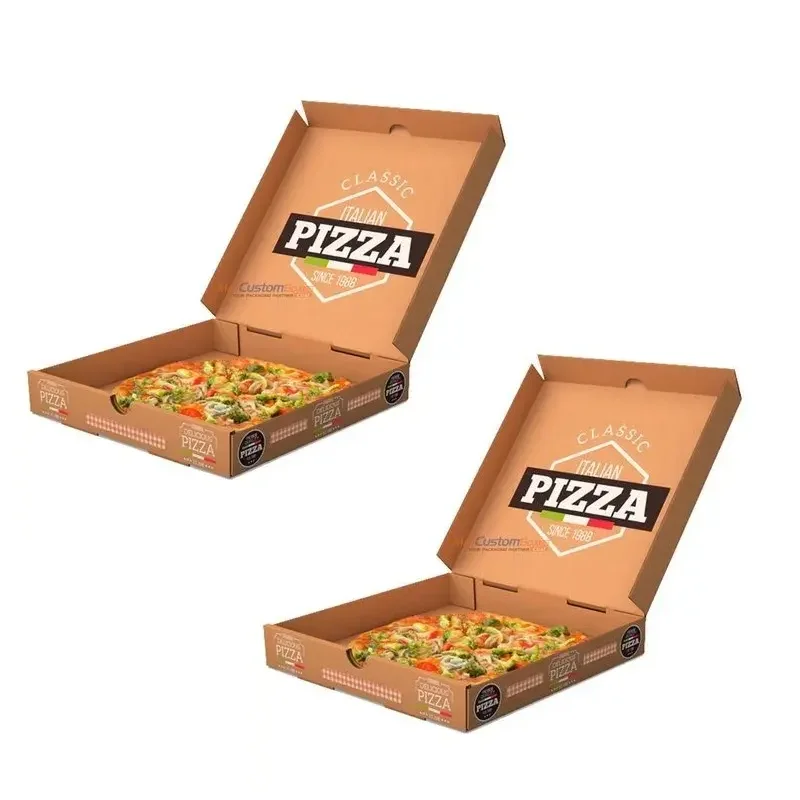 Good Price Matt Lamination Corrugated Cardboard Art Paper Boxes Recycled Materials Custom Logo Pizza Box Packaging