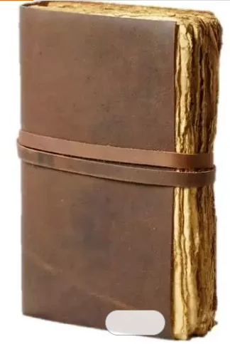 Handmade vintage leather journal made of antique Style deckle edge Vintage paper charge calligraphy notedbook