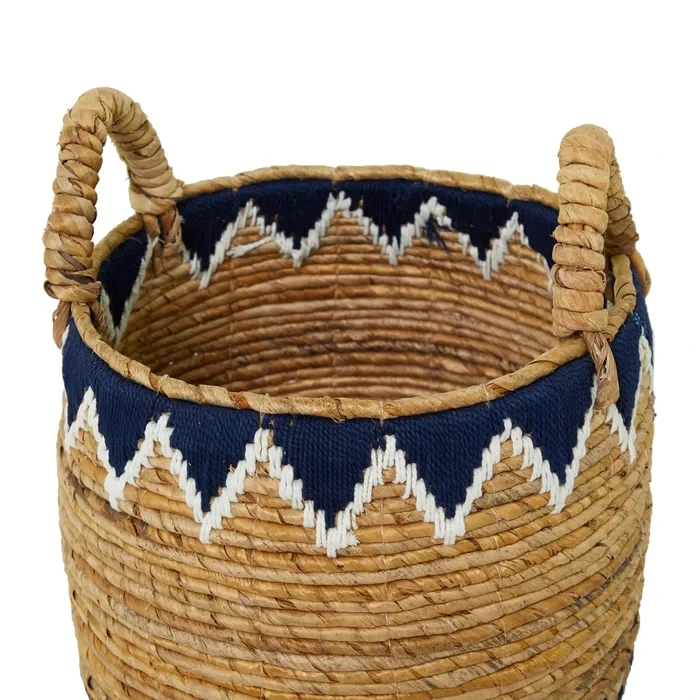 New Style Natural Seagrass Woven Baskets Vietnam Hand Waving Storage Round Rattan Collapsible Decorative Clothing Laundry Hamper