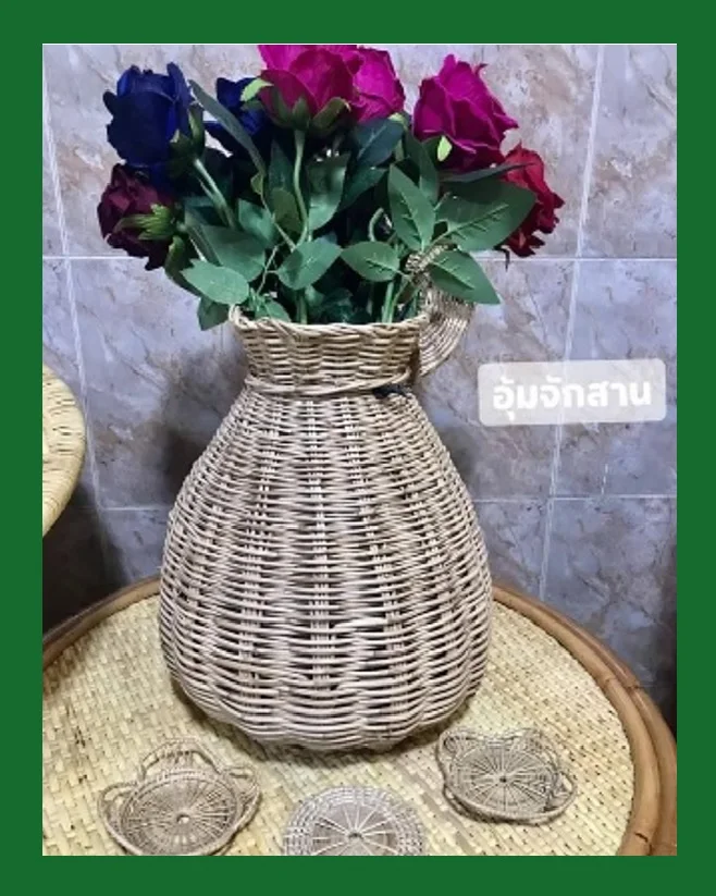Ваза из ротанга, плетеная ваза для цветов, плетеная ваза для домашнего декора из Таиланда