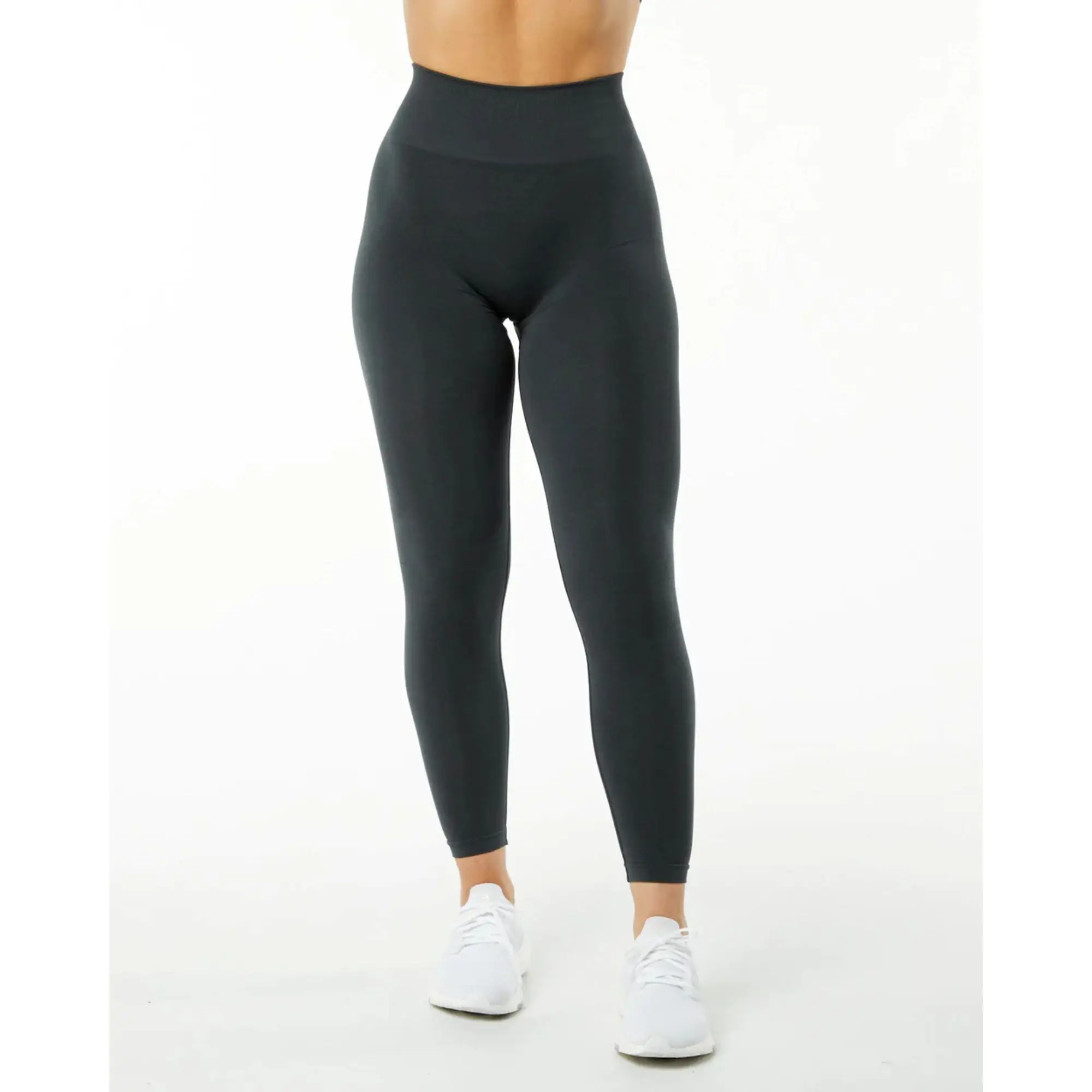 Fabric 51% Polyamide 38% Polyester 11% Elastane Tapered High Waisted Shadow Womens Breathable Seamless Scrunch Legging