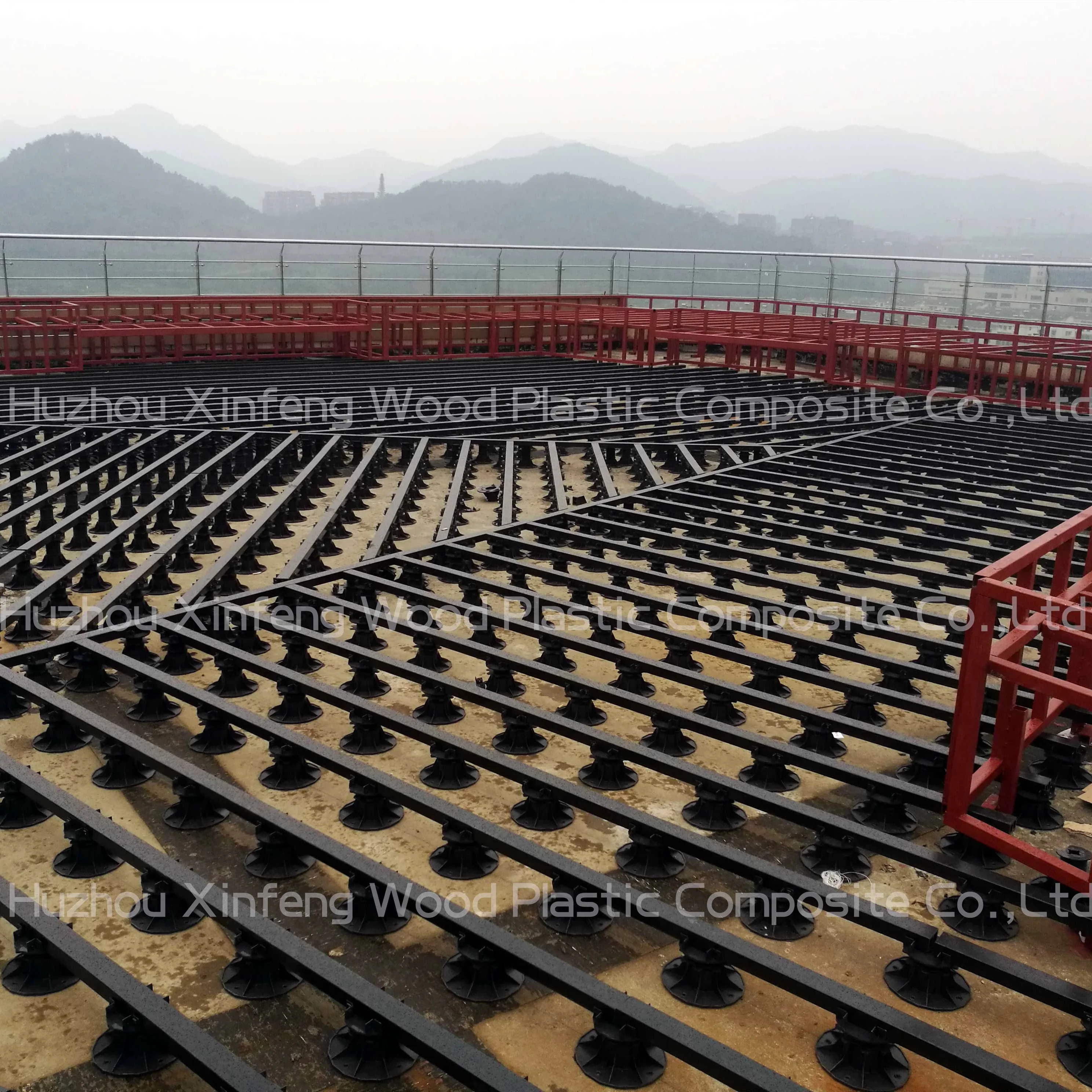 На рост от 80 до 130 мм тяжелая нагрузка WPC/деревянный настил поддержка балки повышение пьедесталы пластиковый кронштейн для ног XF-T604B