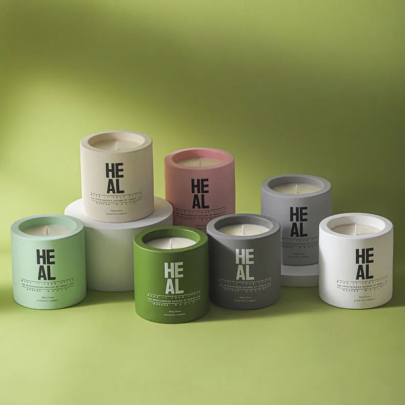 10oz 14oz 16oz 28z large clay cement concrete jar soy wax scented candle