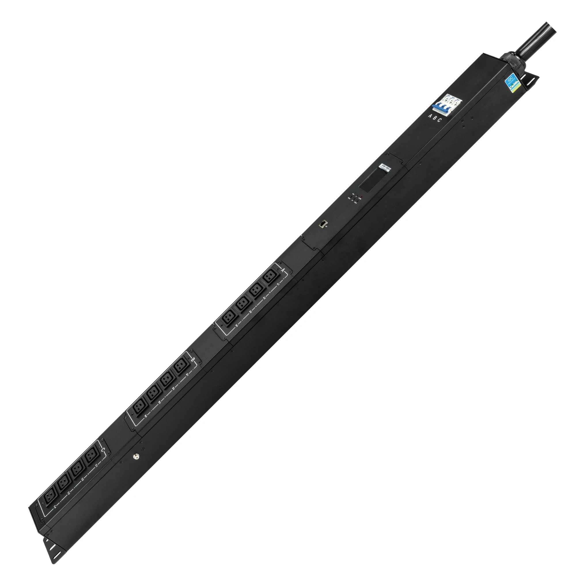 ETL listed 3 phase 45 Kw 12 outlets C19 C13 sockets 63A smart PDU remote on/off intelligent PDU hot swap meter and socket