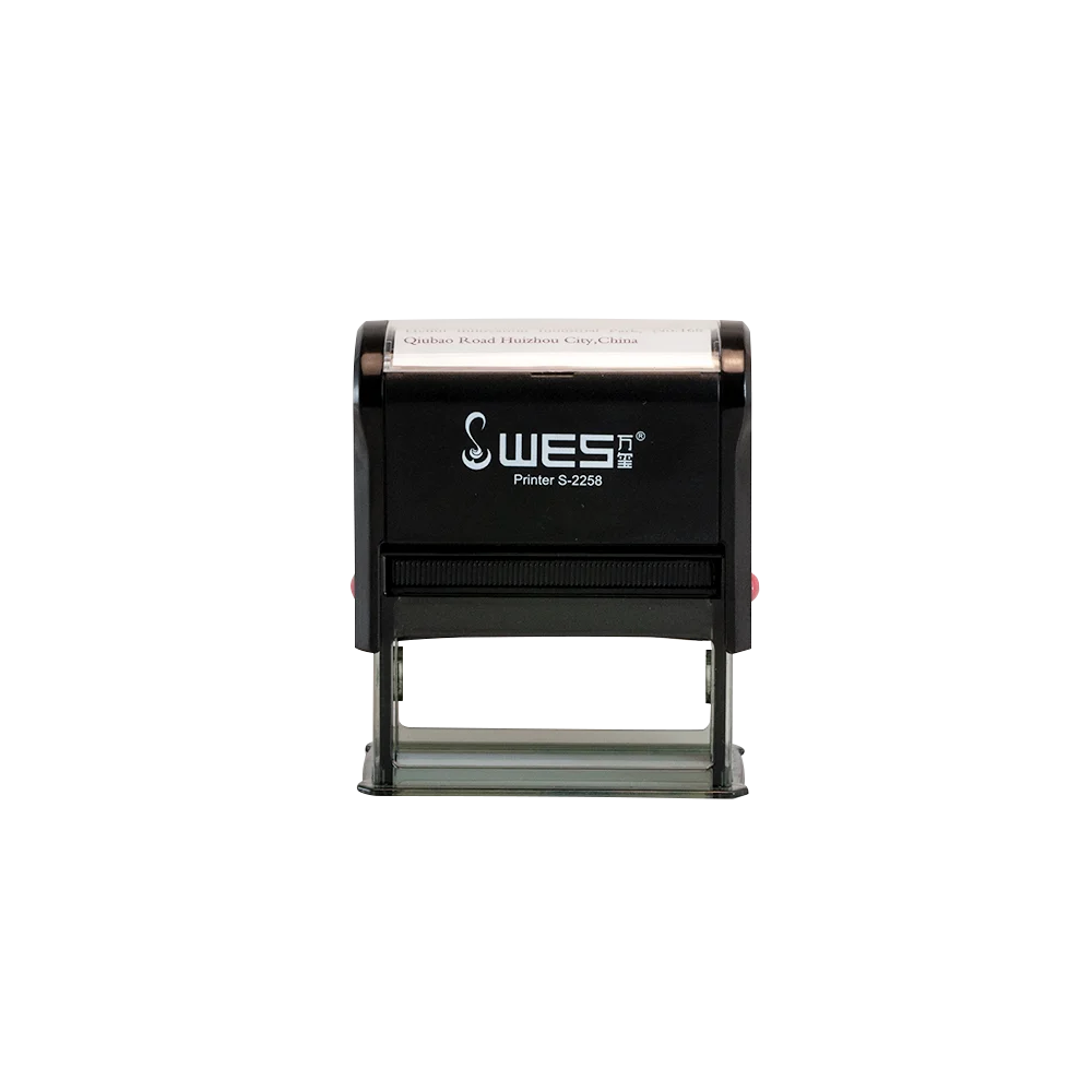 WES self inking stamp 22x58mm Plastic Automatic sellos rubber stamp sellos de goma