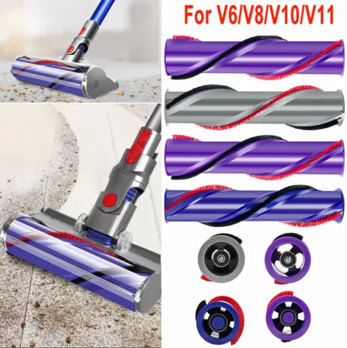 Direct Drive Carbon Fiber Floor Brush Head Roller Brush Brushroll Roll Bar Replacement For D-yson Vacuum Cleaner V6 V7 V8 V10