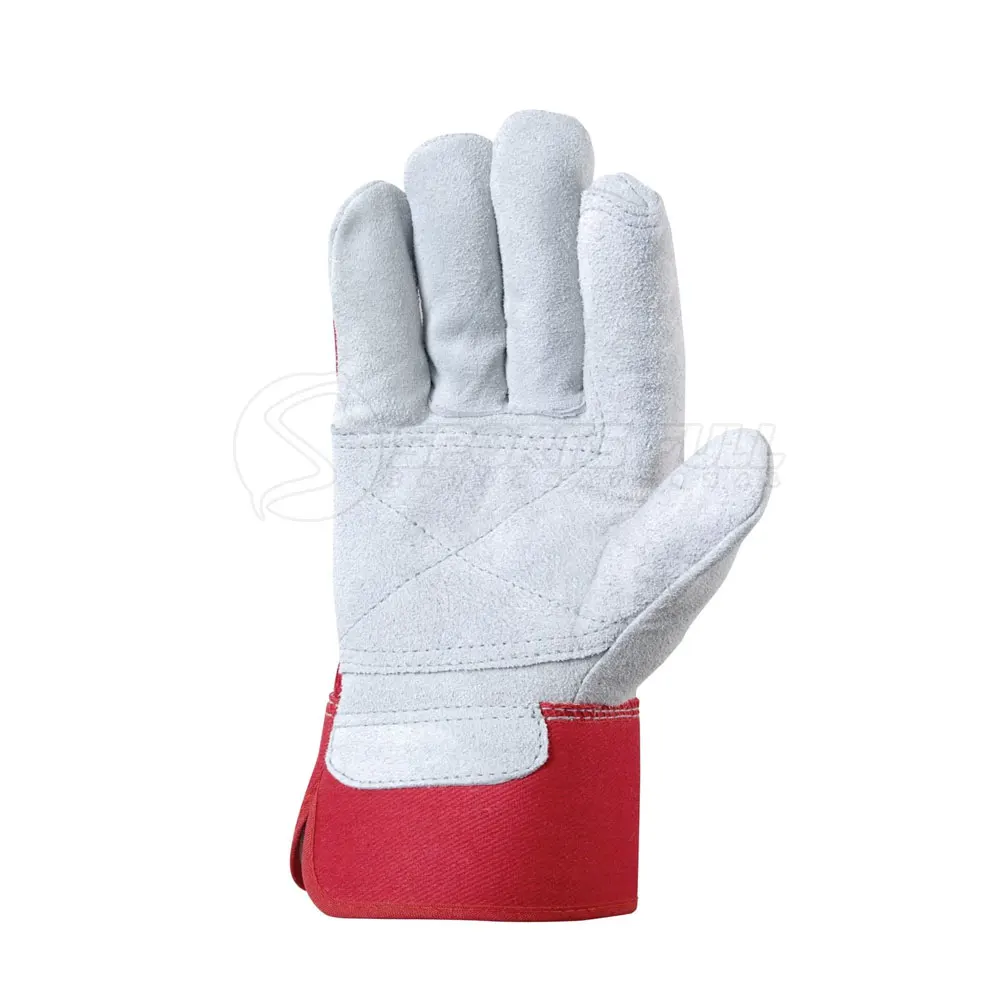 Best Quality Impact Protective Safety Gloves  Cowhide Split Leather Patch Palm Safety Gloves For Safety