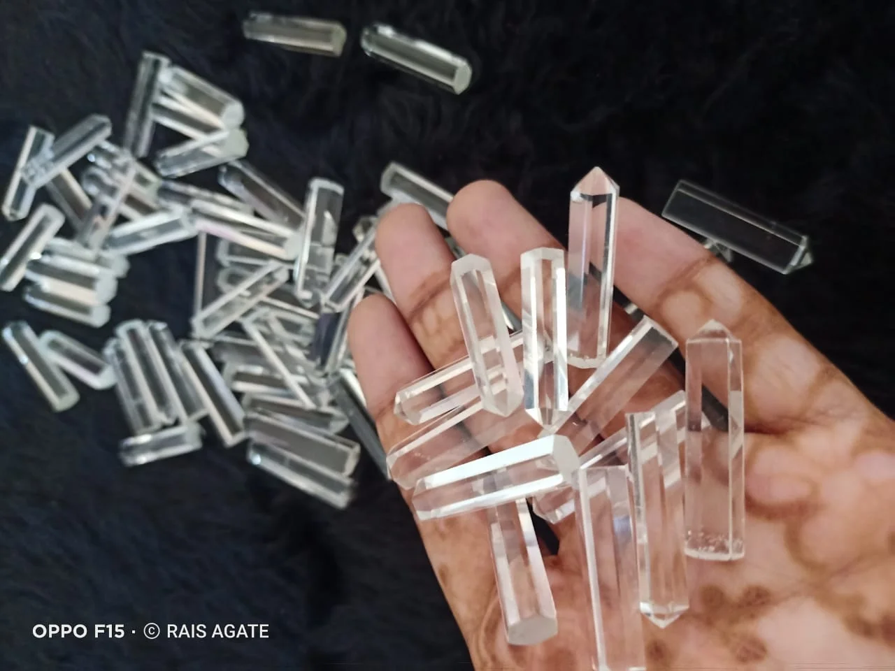 High Quality Hand Craved Crystal Clear Pencils Point Healing Wand Tower healing  wand stone Agate Stones