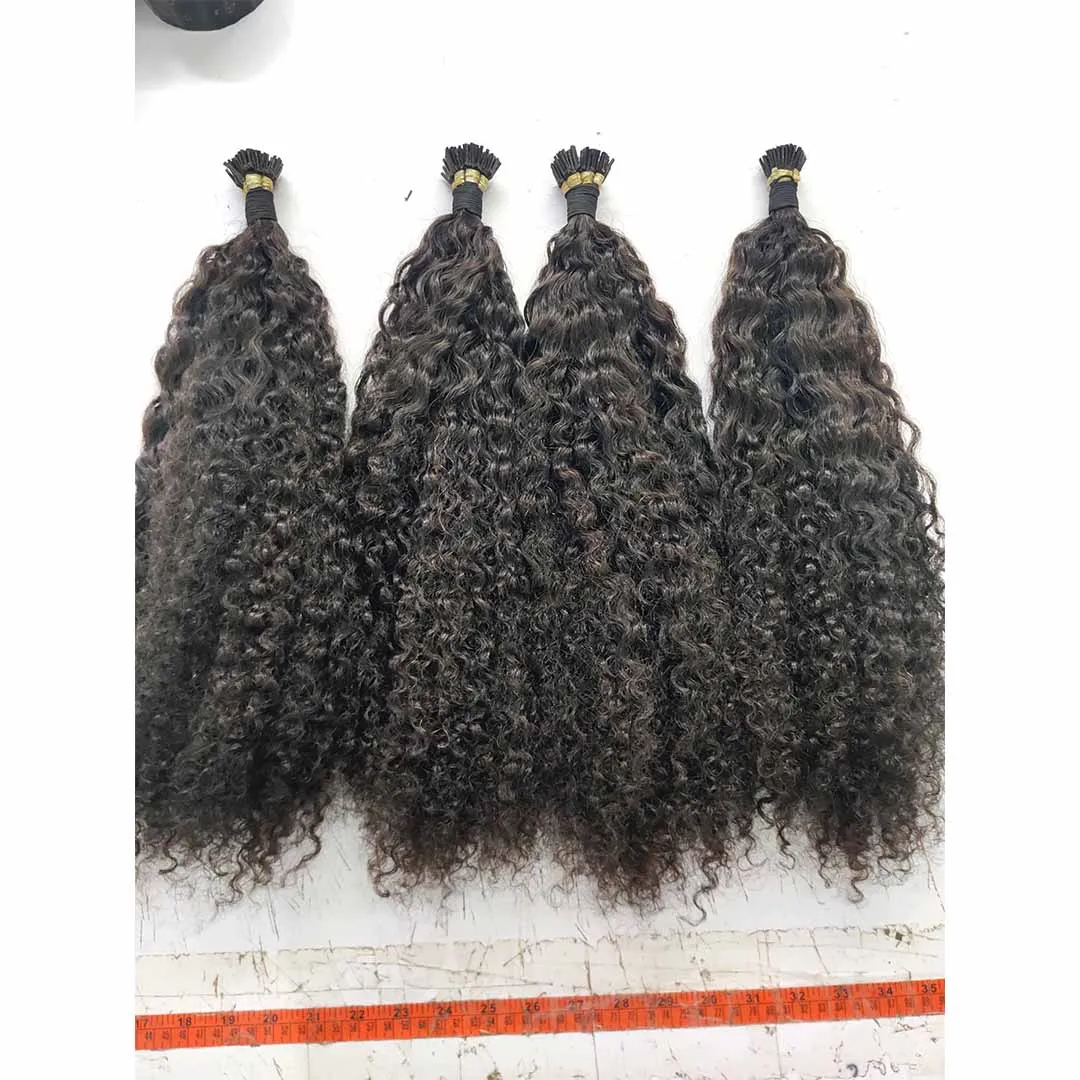 TIGHT CURLY ITIP HAIR TIGHT CURLY MICROLINKS EXTENSIONS WITH ZERO SHEDDING AND TEARING BEST VIRIGN KERATIN TIPS EXTENSIONS