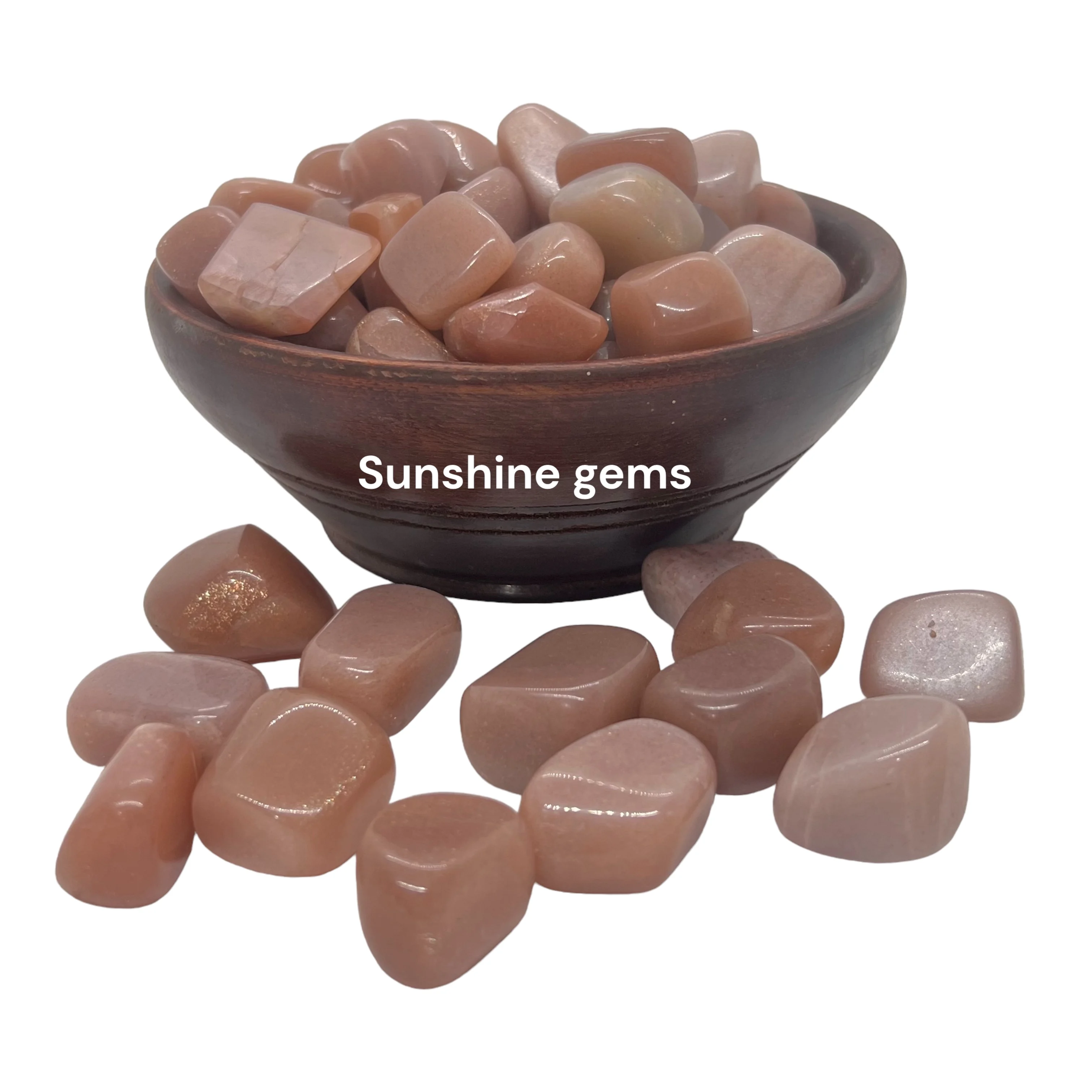 Bulk Polished Sunstone and Moonstone Tumbled Stones Natural Quartz Gemstones for Healing Carved Feng Shui Home Decor