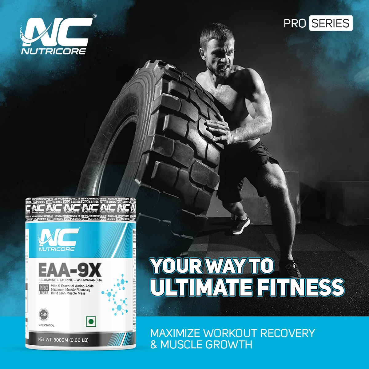 Wholesale Gym Supplement EAA 9X - Flavored EAA Powder 300 Gm Pack