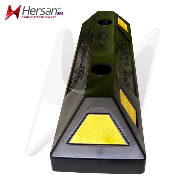 Hersan  Eco Friendly Rubber Wheel Stopper For Parking Car Parking Wheel Stopper Wheel Stops Parking Stopper
