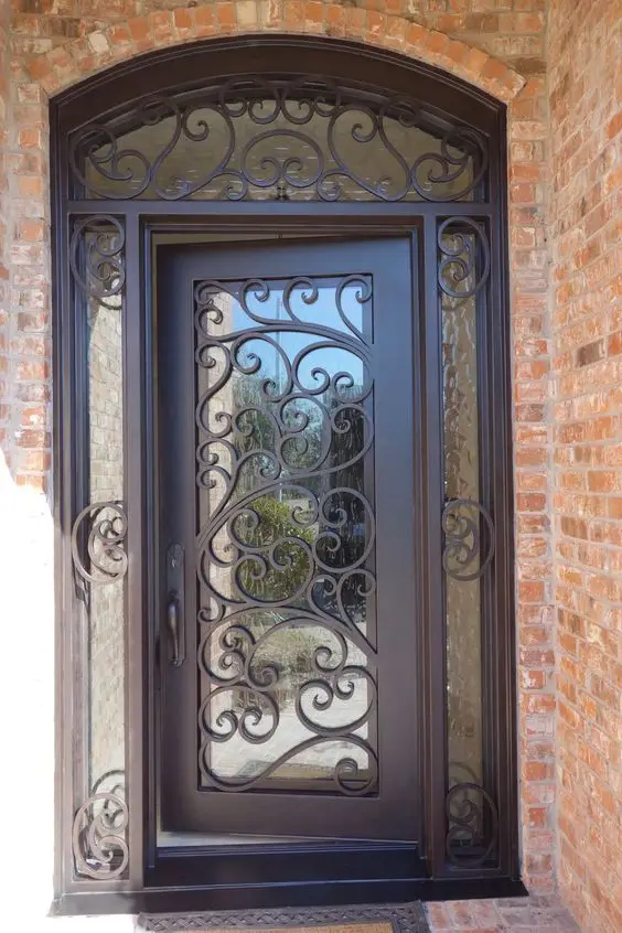 Factory Wholesale Iron Kitchen Door Design Single Iron Door Designs Wrought Iron Door