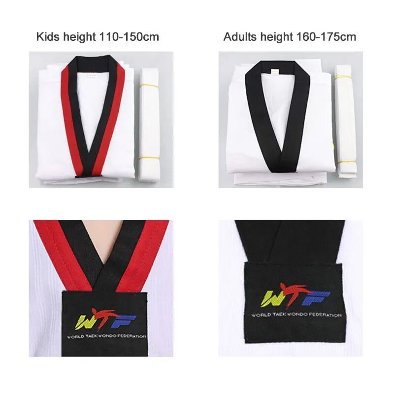 Top quality Custom logo With cheap rate for wtf approved taekwondo uniform