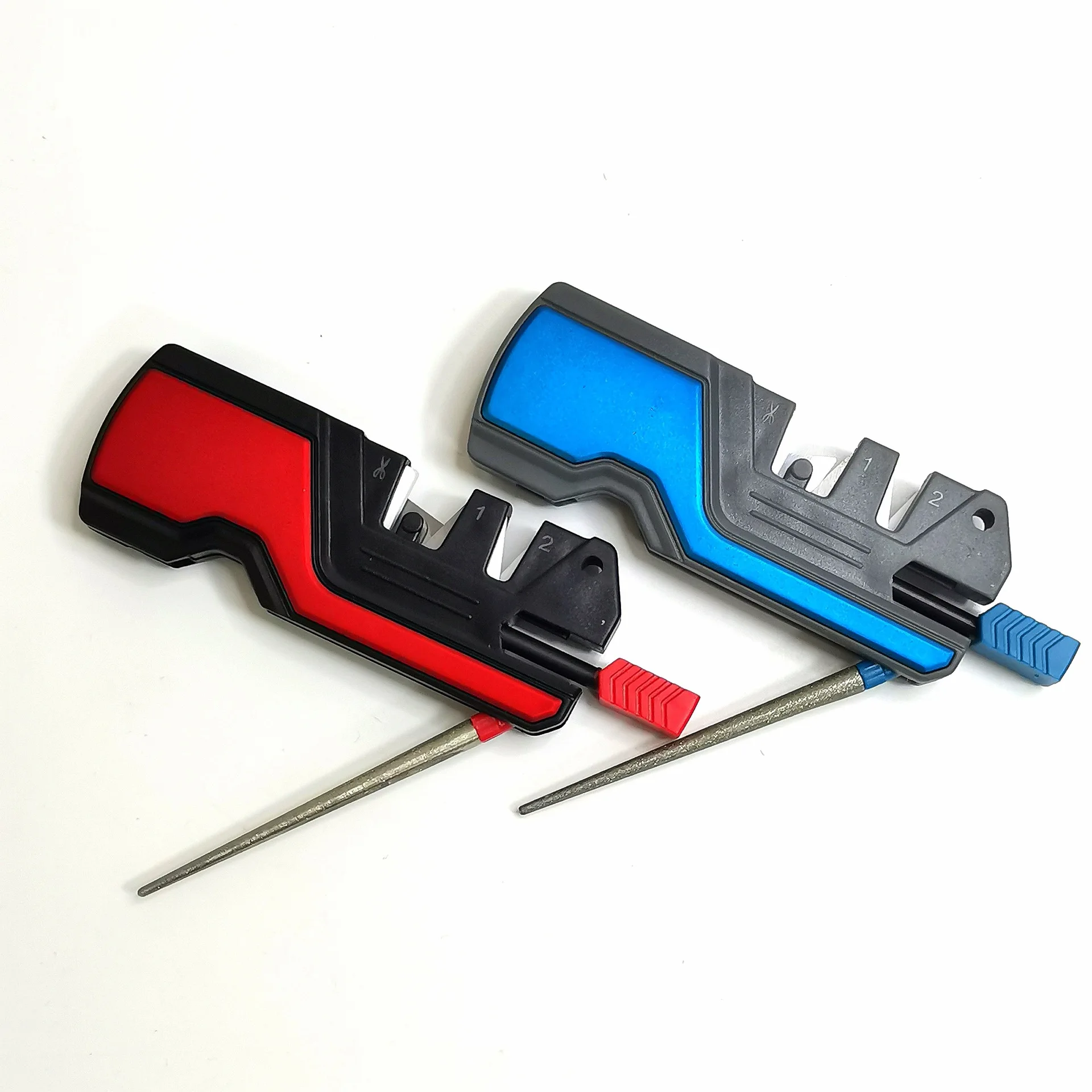 6-In-1 Knife Sharpener & Survival Tools Pocket Diamond Knife Sharpening Rod MultiPpurpose For Outdoor