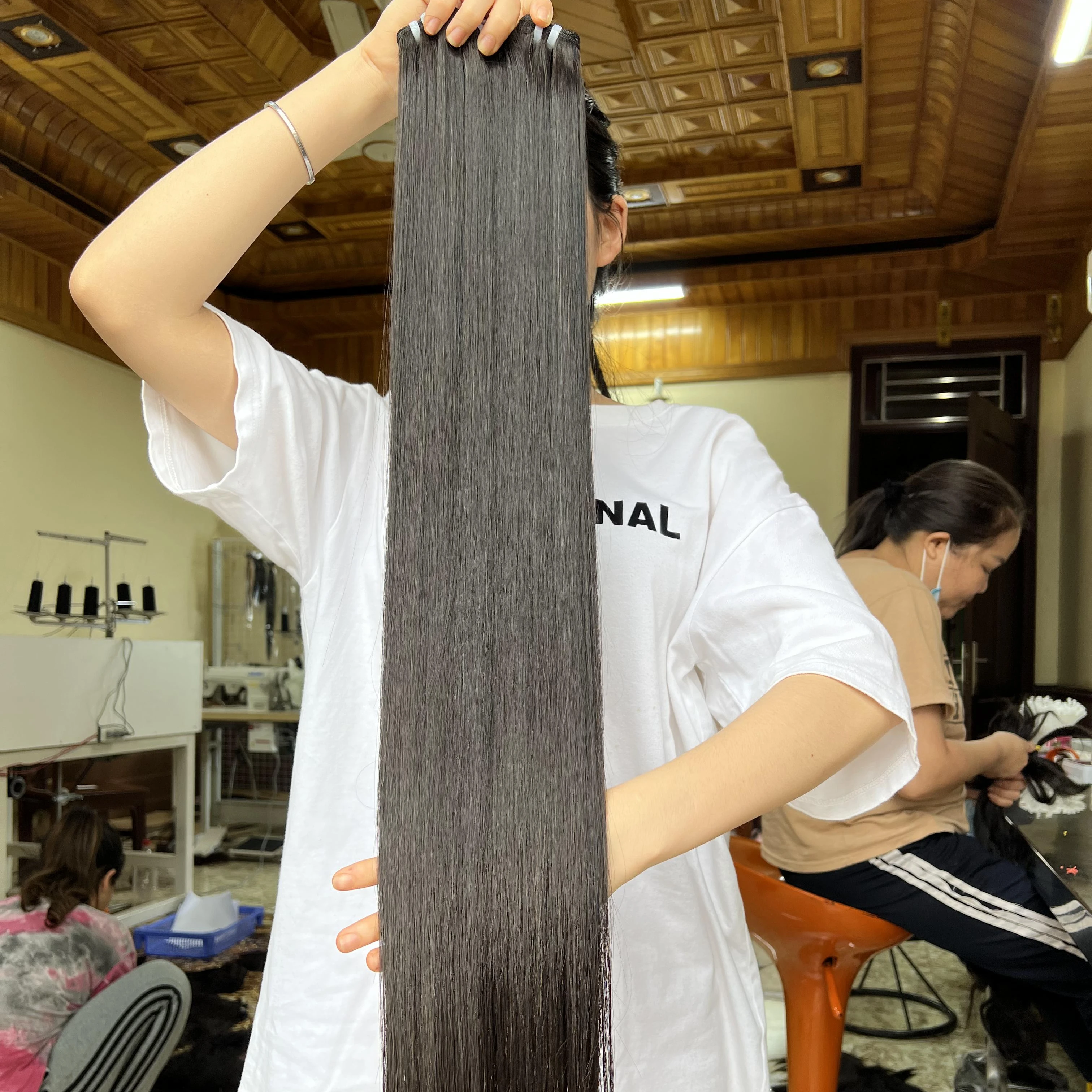 Top 2023 Super Double Drawn Vietnamese Virgin Human Hair 12A Grade Bone Straight Vietnam Human Hair Extension, Bundle Raw Vietna