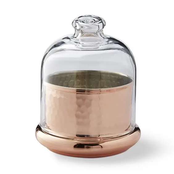 Best Quality Indian Metal Handicrafts Decorative Metal Butter Dish Serving Dining Table Food Container Keep Food Fresh Hot Sale