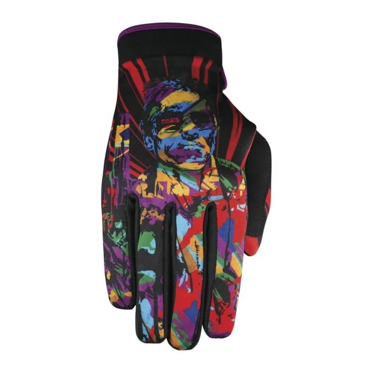 Wholesale colorful MTB Off road downhill polyester silicone printing motocross gloves MX gloves