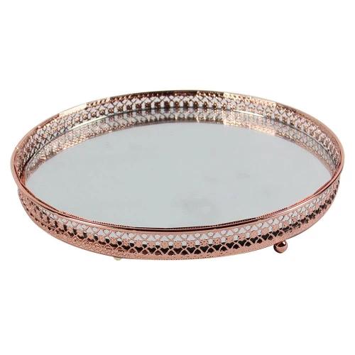 Hottest Sell Iron Metal Rectangular Shape Natural Finishing Food Serving Tray Home Hotel Restaurant Used Serveware Tray