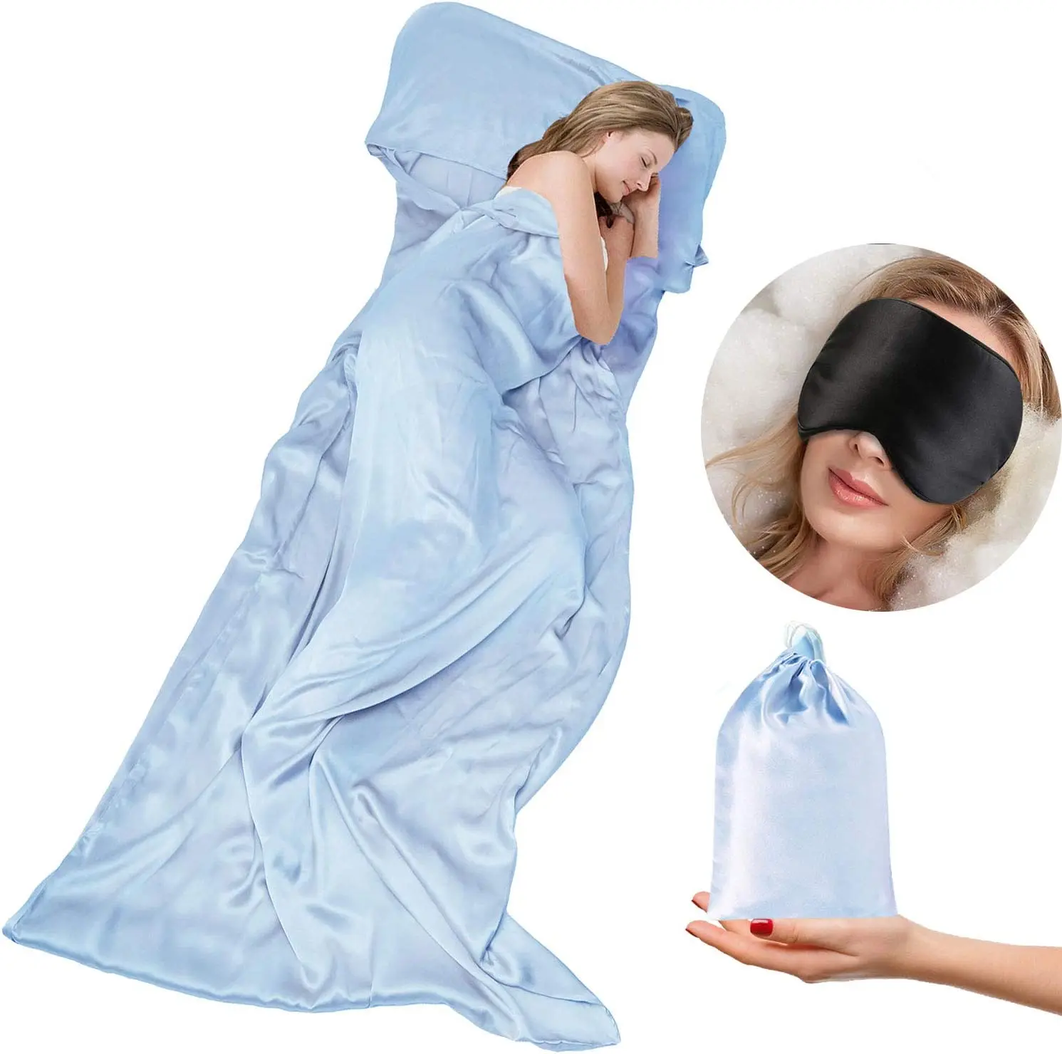Спальный мешок Cozysilk 100% шелк, легкая дышащая простыня для кемпинга, путешествий, отеля, компактные мешки