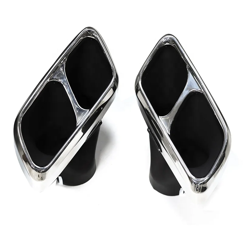 SYPES Factory wholesale silver square muffler tip for 2012-2017 Land Rover svr exhaust pipe modification svr bumper diffuser