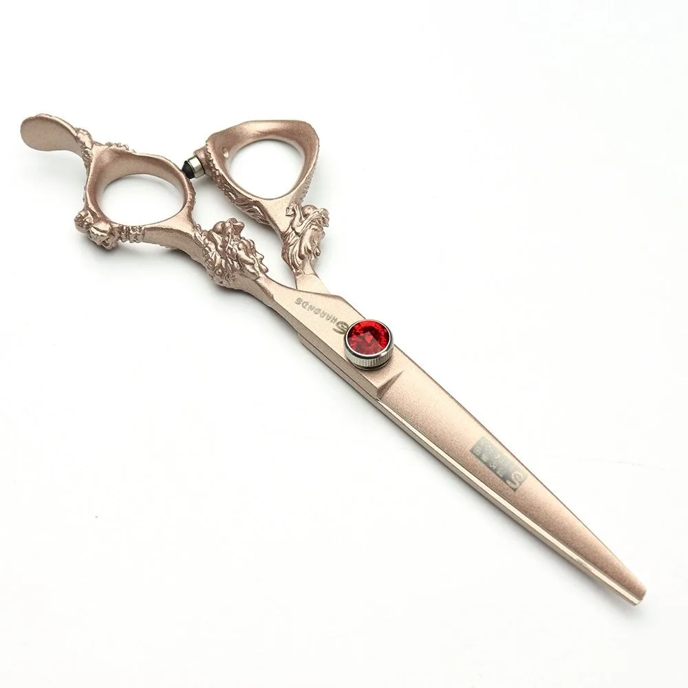 Rose Gold Knife Scissors Barbershop Accessories 6 Inch Professional Hairdressing Scissors Thinning Scissors Hair Cutting Tools