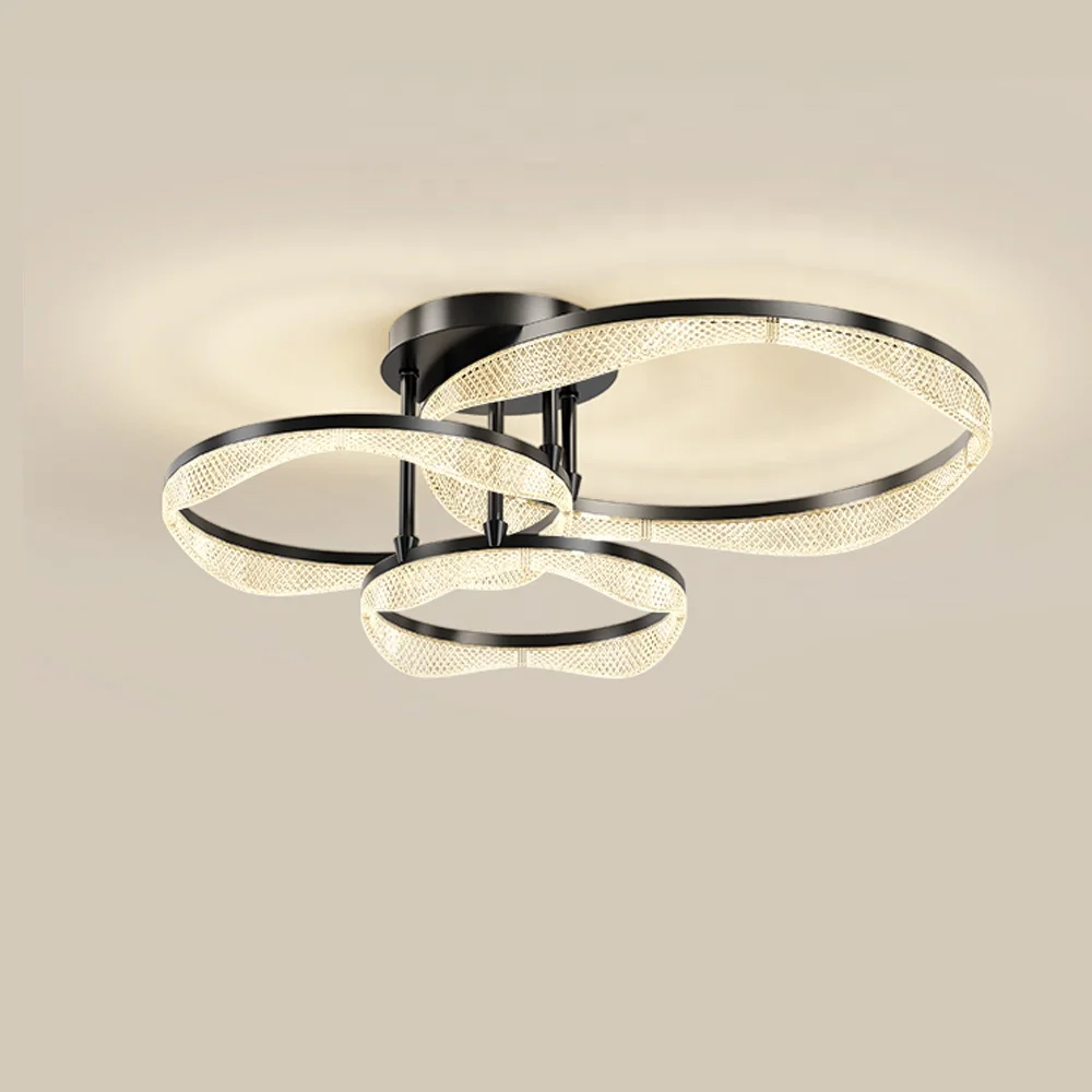 light ceiling indoor decoration bedroom living room villa acrylic aluminum modern led ceiling lamp