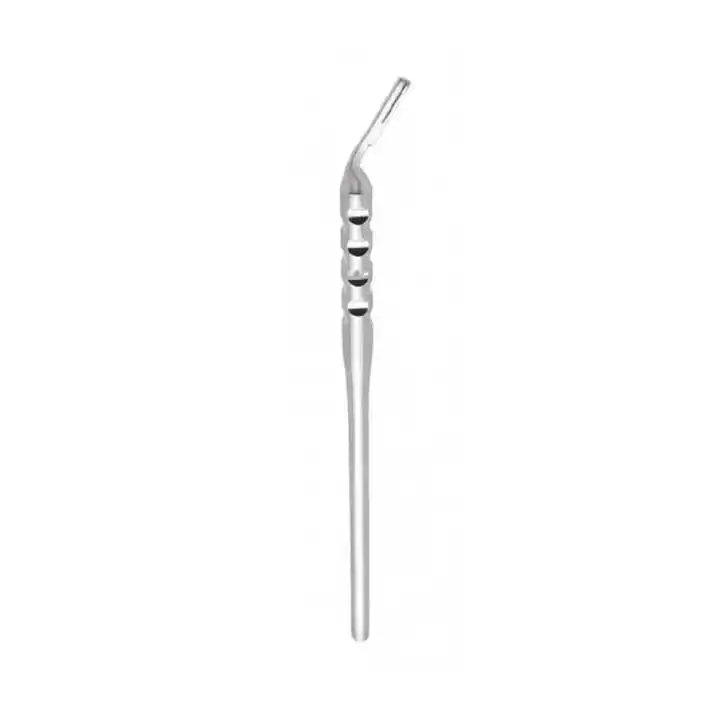 Scalpel Handle Round Curved 5AE No 4 Dental Scalpel Handle Straight & Curved Round Scalpel Handle Instruments by Life Care