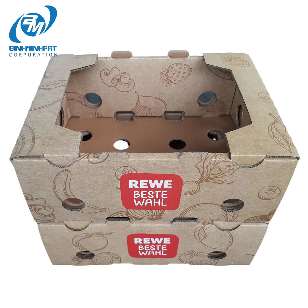 High quality corrugated cardboard paper tray for Fruit & Vegetable packaging have options of various custom
