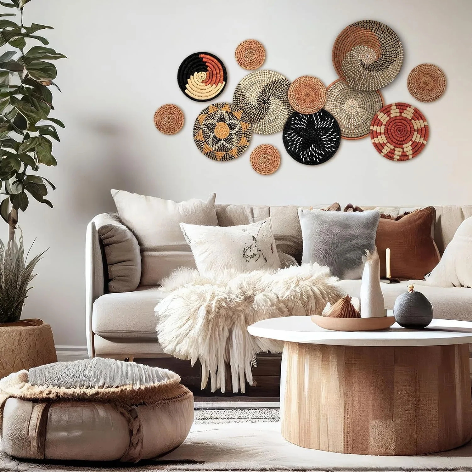 2024 Best Selling Rattan Material Wall Hangings Home Decorations for Living Room Online Shopping on Amazon and eBay
