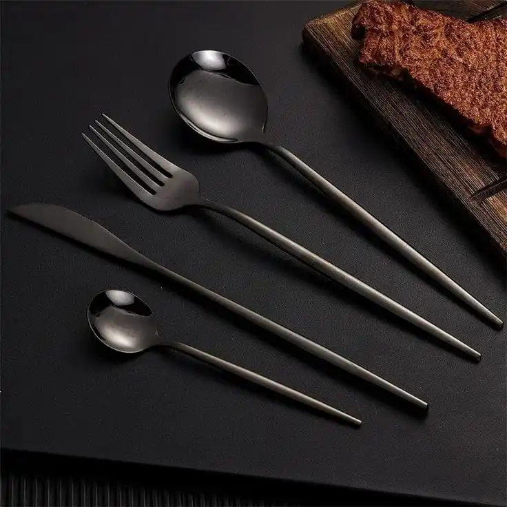 Factory wholesale 2 pcs dinner knife set gift stainless steel cutlery set high quality best selling spoons set