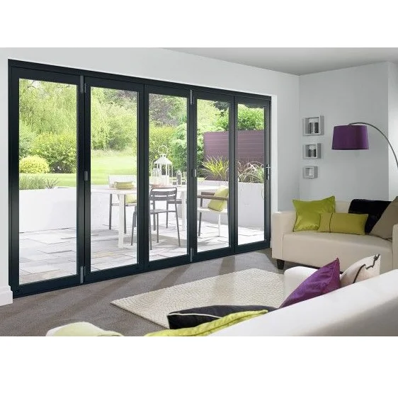 GLASS-ALUMINUM WINDOWS Furniture Aluminum Alloy Folding Screen Dust-proof Glass Door with Aluminum Frame