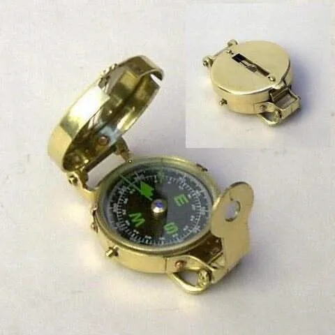 Nautical Vintage Nautical Maritime Kelvin and Hughes London 1917 Brass Brunton Compass Brown Antique