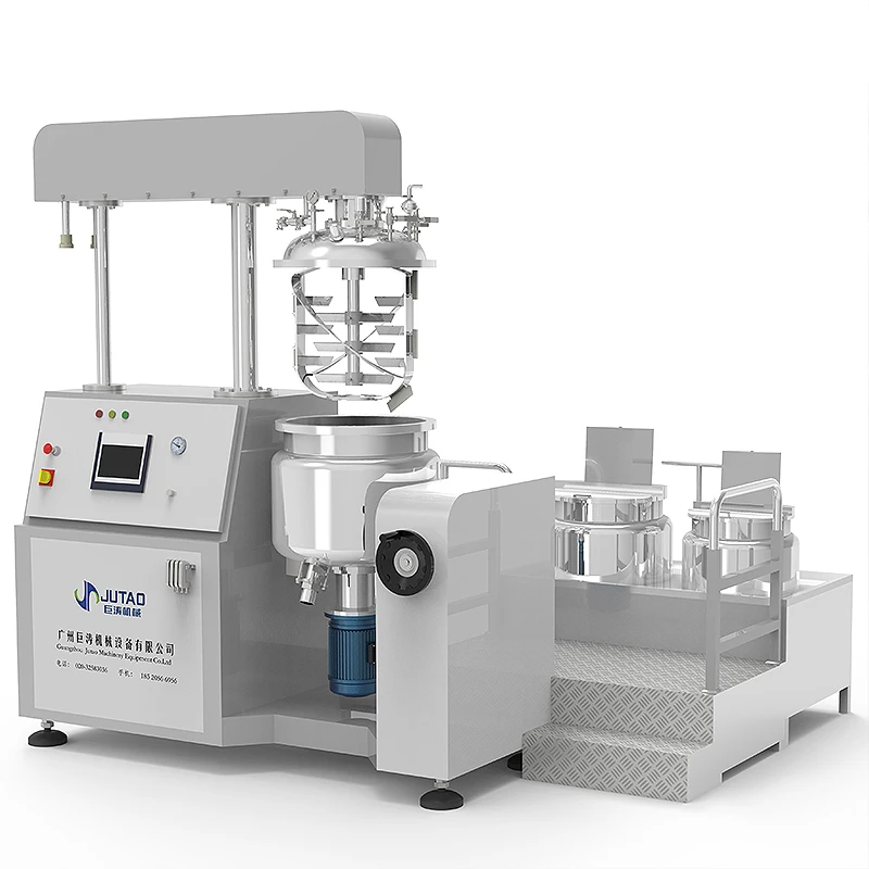 Прямая продажа с завода, гидравлический подъемный вакуумный эмульгирующий Миксер для изготовления косметических кремов