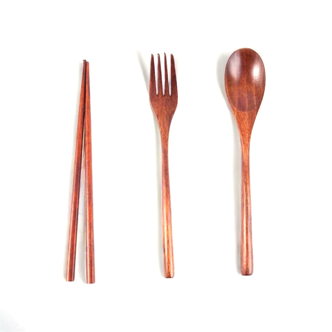 Good Quality Cheap Price Stainless Steel Flatware Set With Wooden Handle Best Design Hot Party Promotional Cutlery for Dinner
