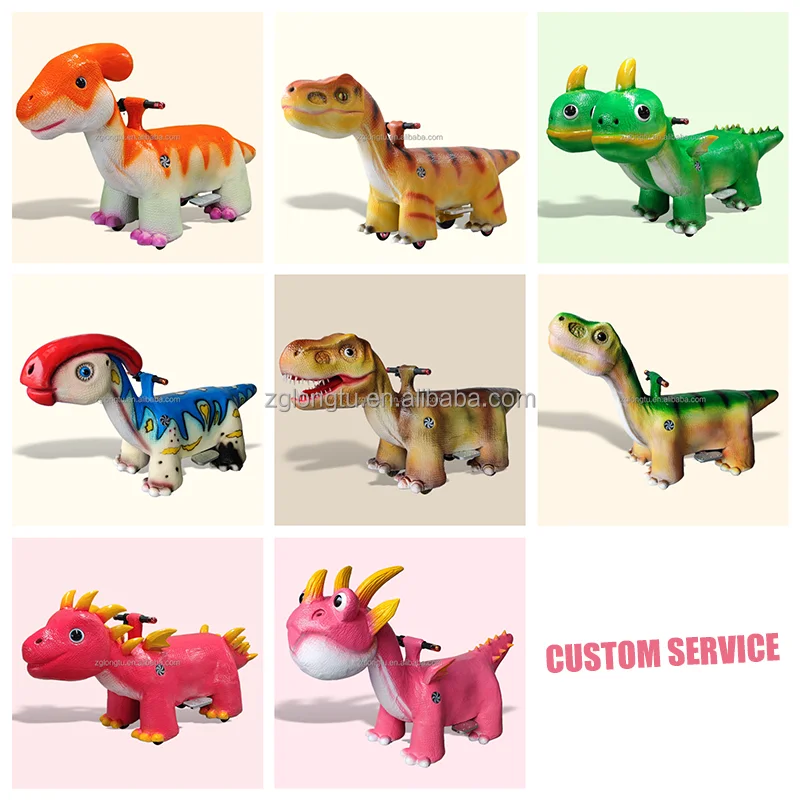 Amusement park machine dino rider coin operated remote control for rent