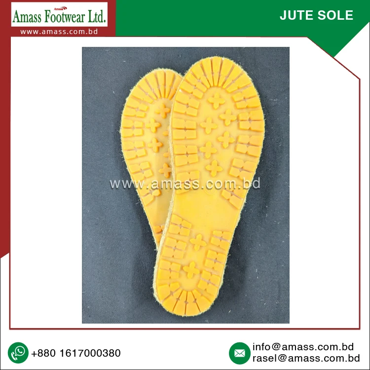 100% Pure and Natural Jute and Rubber Material Made Espadrilles Sole from Leading Bangladesh Origin Manufacturer