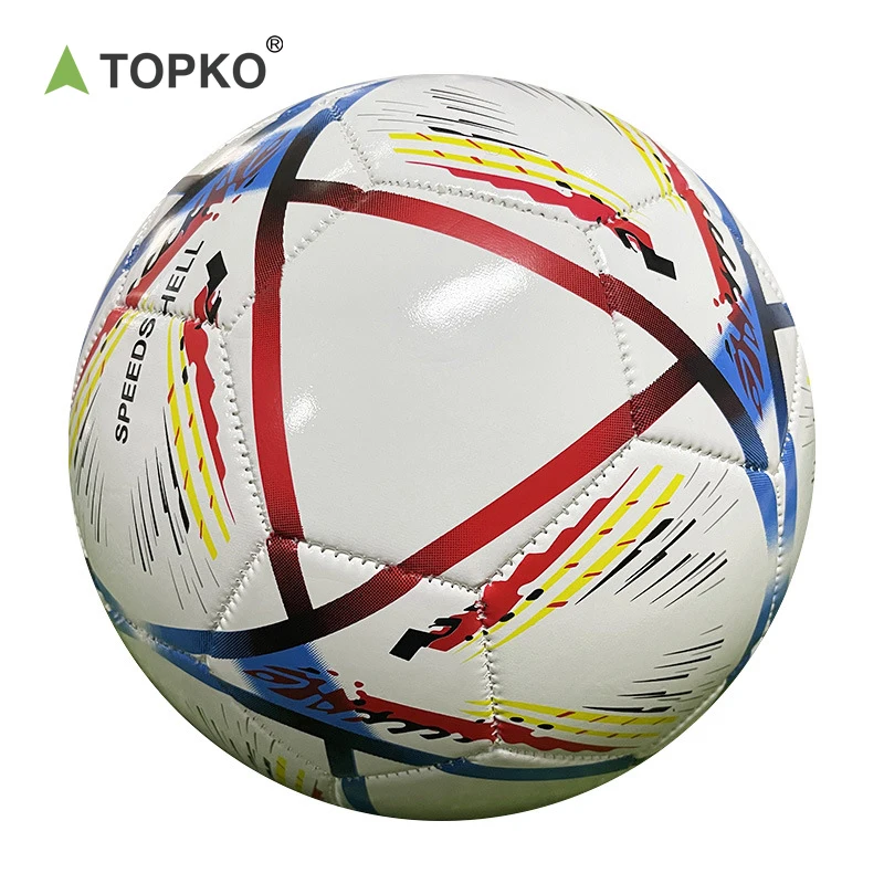 TOPKO High Quality PVC PU Football Practice Exercise Soccer Ball Indoor Outdoor Sports Football Ball