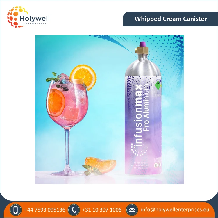 Made in EU OEM Manufacturer Supply Best Grade Blueberry Flavor Aluminum Whipped Cream Charger in 680g Cylinders