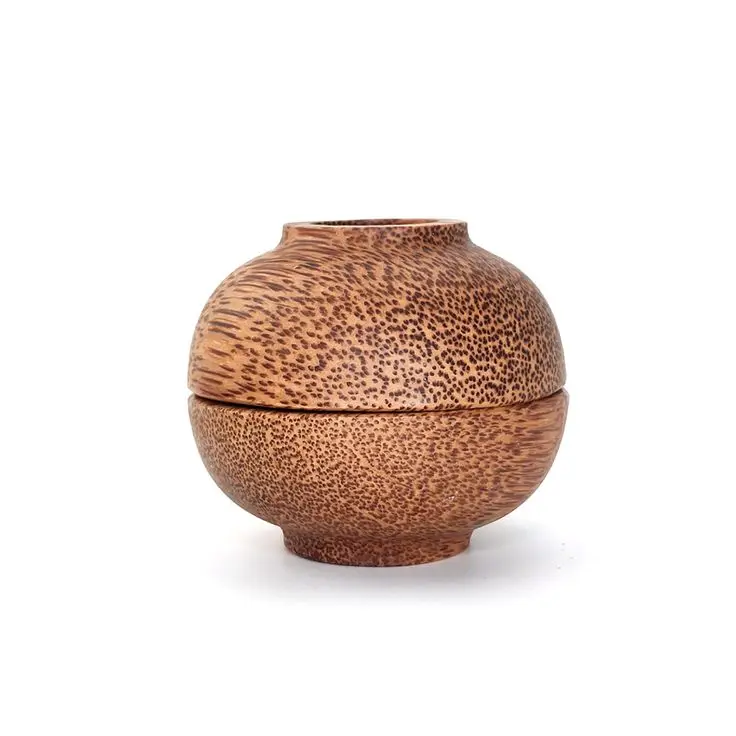 High quality superior coconut wood bowl natural seasoning bowl handmade anti scalding gravy mustard soy sauce handicraft bowl