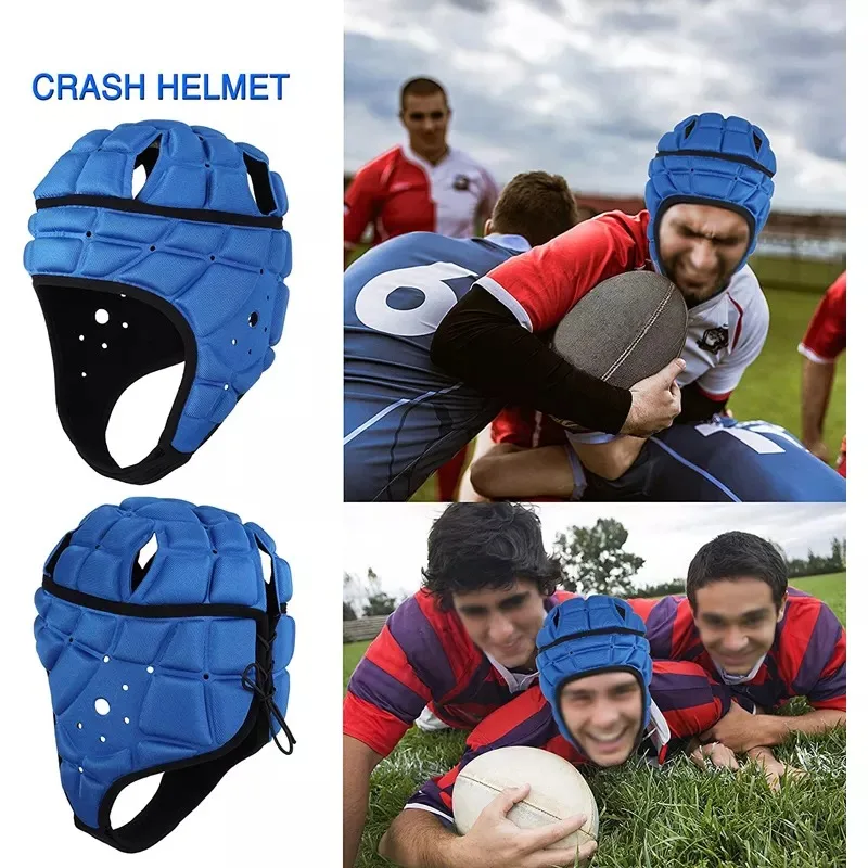 Premium Rugby Helmet Sport Soft Shell Head guard Headgear Breathable for Soccer Football Lacrosse Hockey