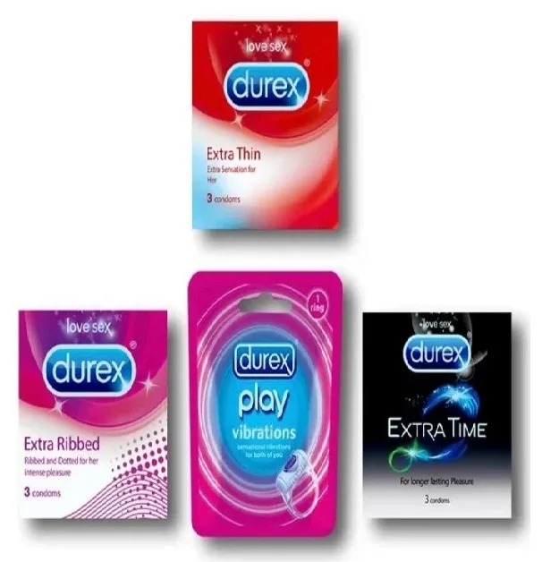 Durex Extra Ad Premium Condoms for Longer and Sustained Pleasure Sex Products for Play Time and Increased Sensitivity