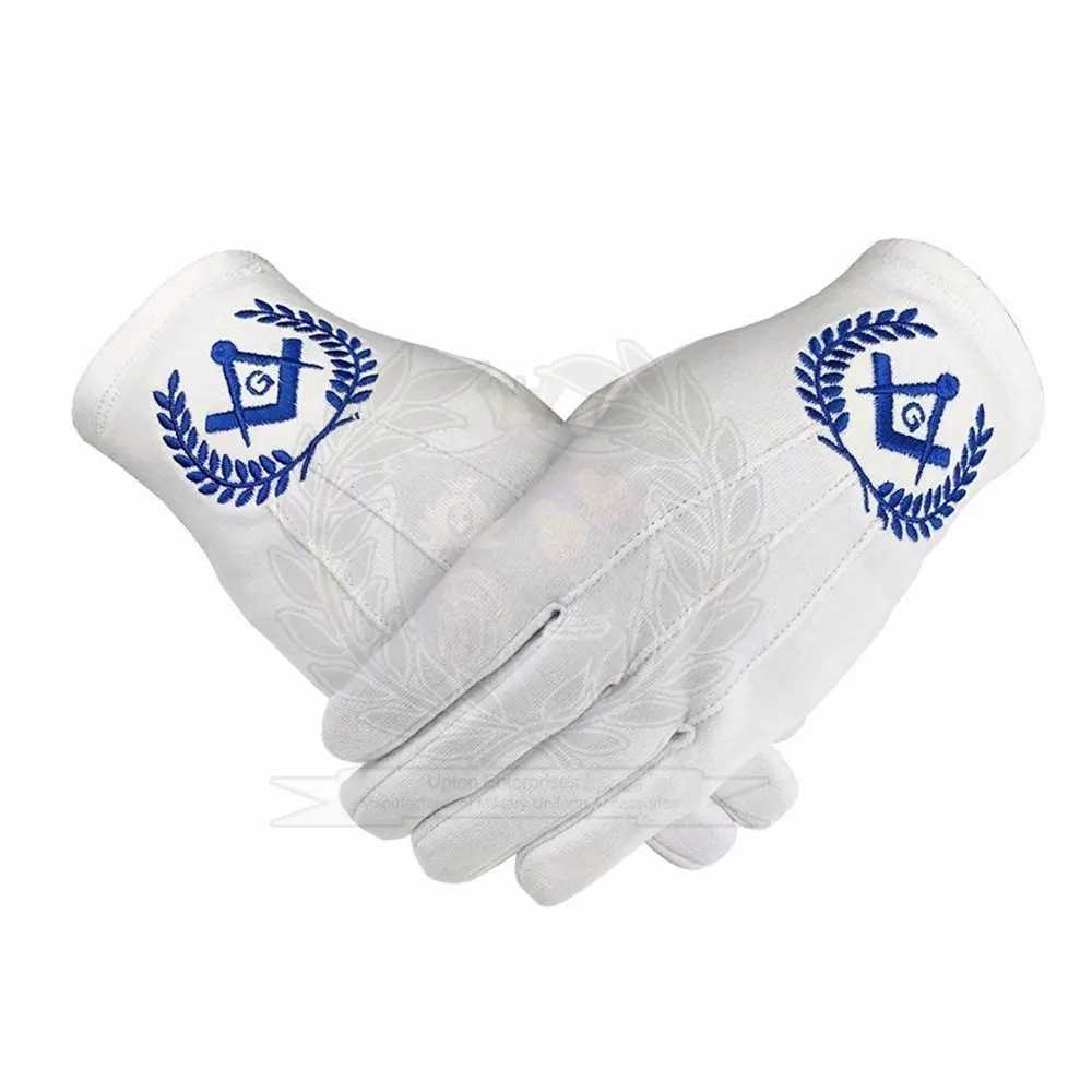 Wholesale Custom Size Masonic Gloves Custom Logo Design Embroidery Gloves For Sale