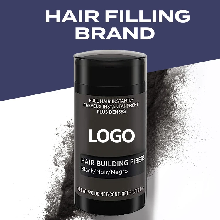 Wholesale Private Label Custom Logo Organic Vegan Styling Hair Fibre Keratin Powder Spray Applicator Hair Building Fiber