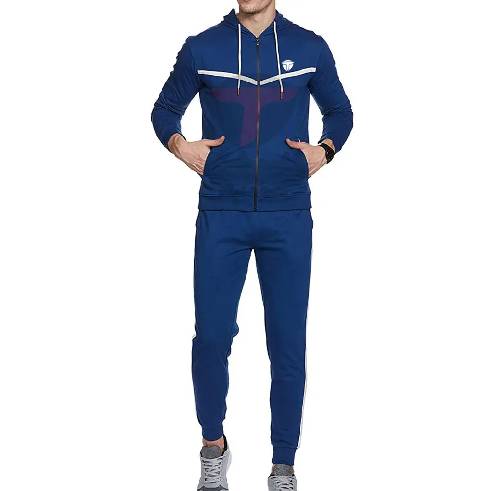2025 изготовленный на заказ OEM мужской дышащий 100% хлопок легкий высококачественный спортивный костюм большого размера однотонный узор зимний сезон
