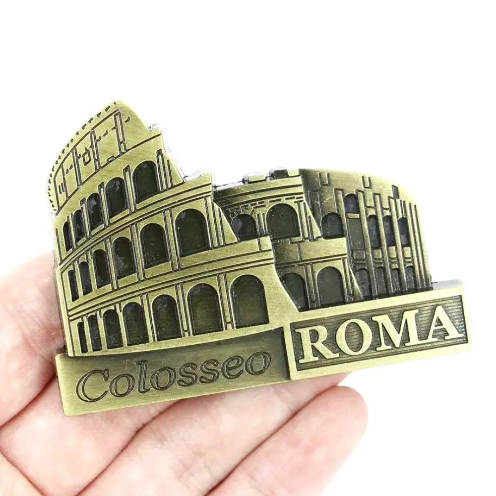 wholesale custom made 3D zinc alloy enamel travel souvenir metal fridge magnet